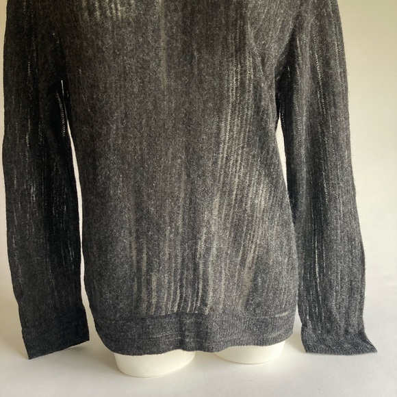 New Armani Exchange Black Grey Wool Nylon Acrylic V-Neck Pullover size XL. - Picture 3 of 16